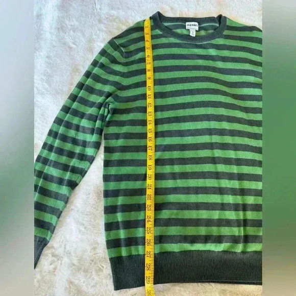 Old Navy men’s Casual Top Long SleeveBasic Loose Fit PrintStriped Sweatshirt XL - Picture 4 of 10